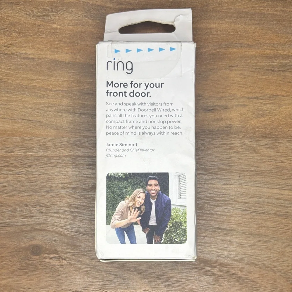 Ring Doorbell Wired - Black with Blue Accent